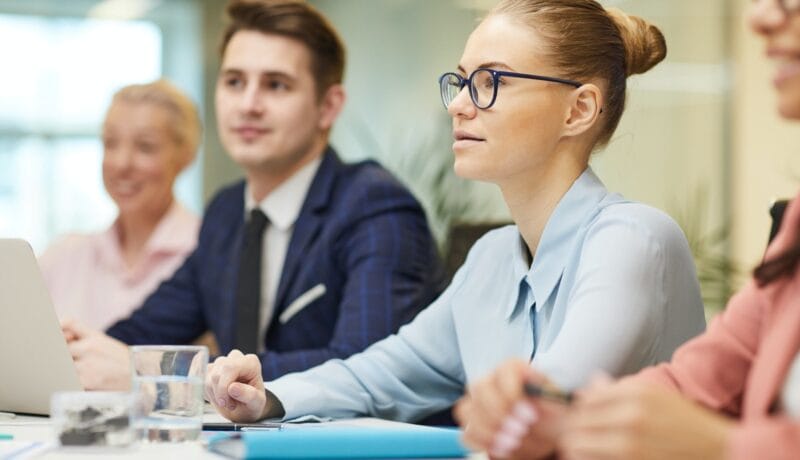 Businesswoman at meeting